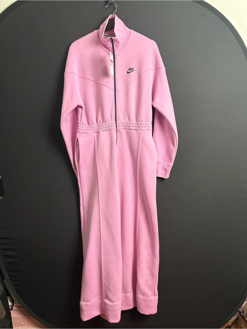 Nike Women’s Pink Full-Zip Track Jumpsuit
